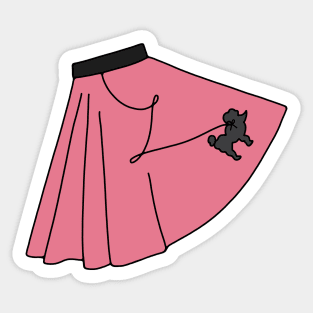 Poodle Skirt Sticker